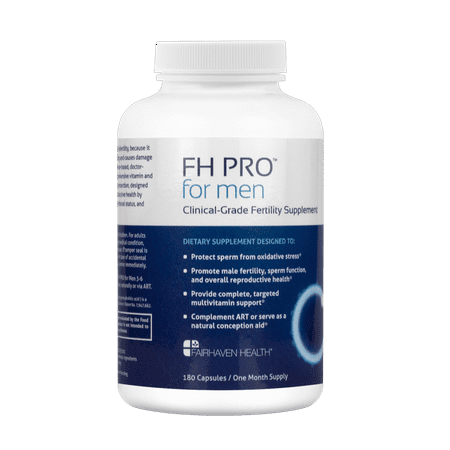 Natural Fertility - Fairhaven Health, FH Pro for Men, Clinical Grade Fertility Supplement, 180 Capsules