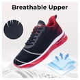 thumbnail image 5 of AOV Men's Tennis Shoe Sport Lightweight Athletic Running Sneaker BlackRed US 8, 5 of 5
