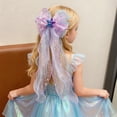 thumbnail image 2 of YUEHUA Girls Hair Clips with Long Fabric Ribbon Bows for Party Decoration, Paired with Mermaid Swimsuit, 2 of 5