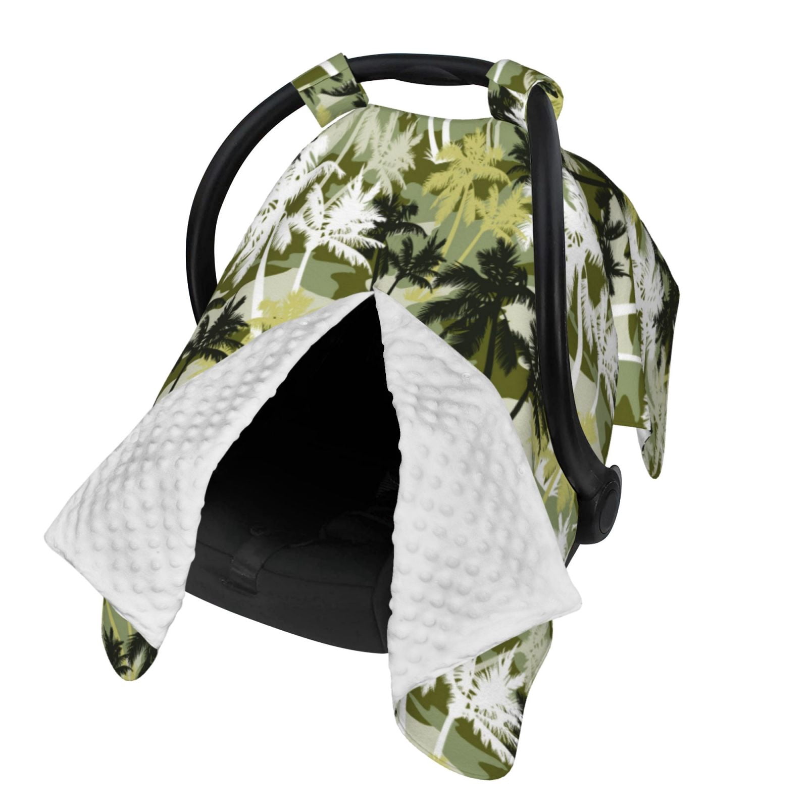 Naloa Hawaii Palms Baby Car Seat Cover, Breathable Baby Carrier Cover, Multiuse Baby Carrier Cover & Nursing Breastfeeding Cover