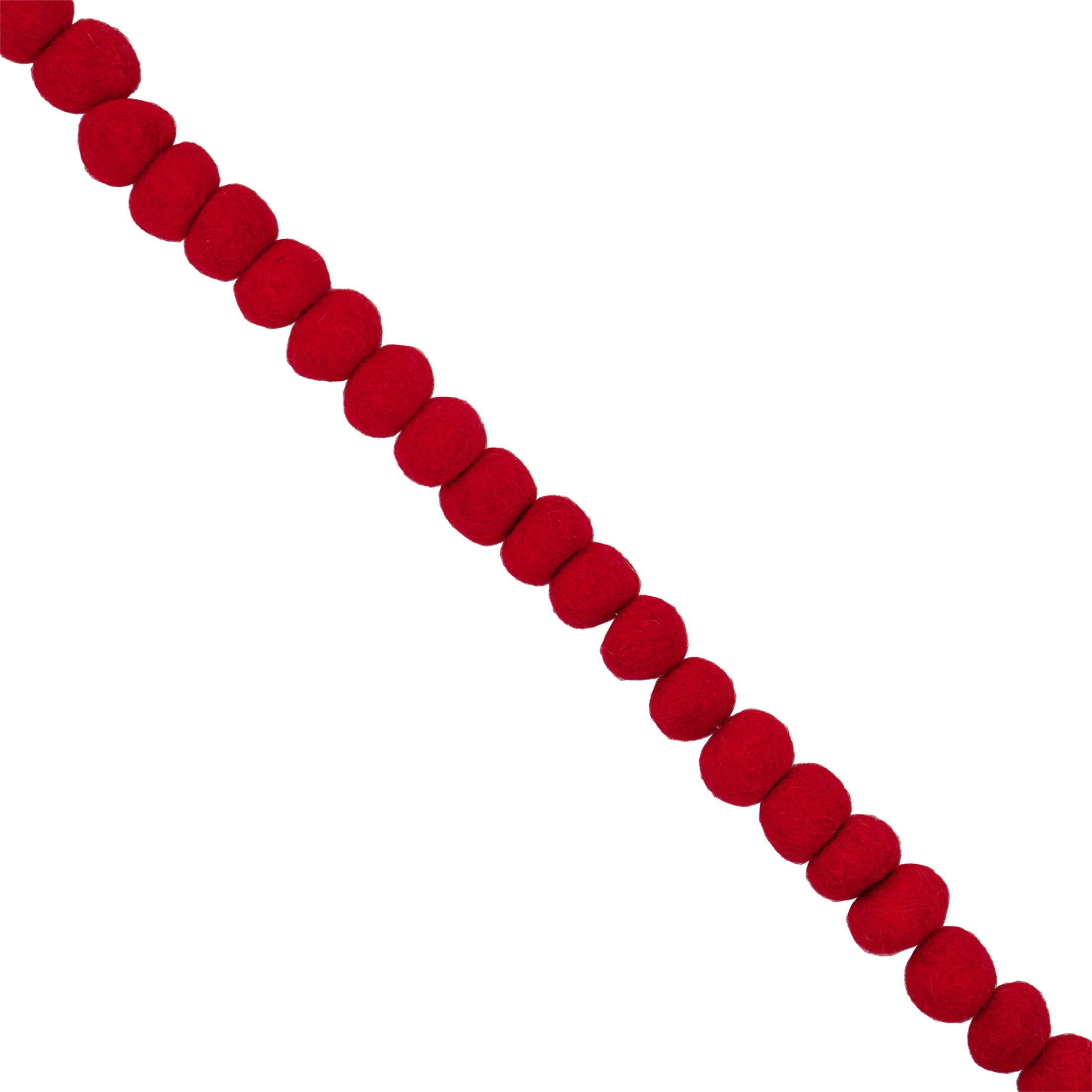 Pom-Pom Christmas Garland, Red, 6', by Holiday Time