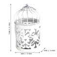 thumbnail image 3 of Candles Promotion Sale! Hollow Candlestick Tealight Holder Small Bird Cage Vintage Candle Decorative Metal Candle Holder for Hanging or Table Top Home Decor Wedding Party Accessory White Home Decor, 3 of 6