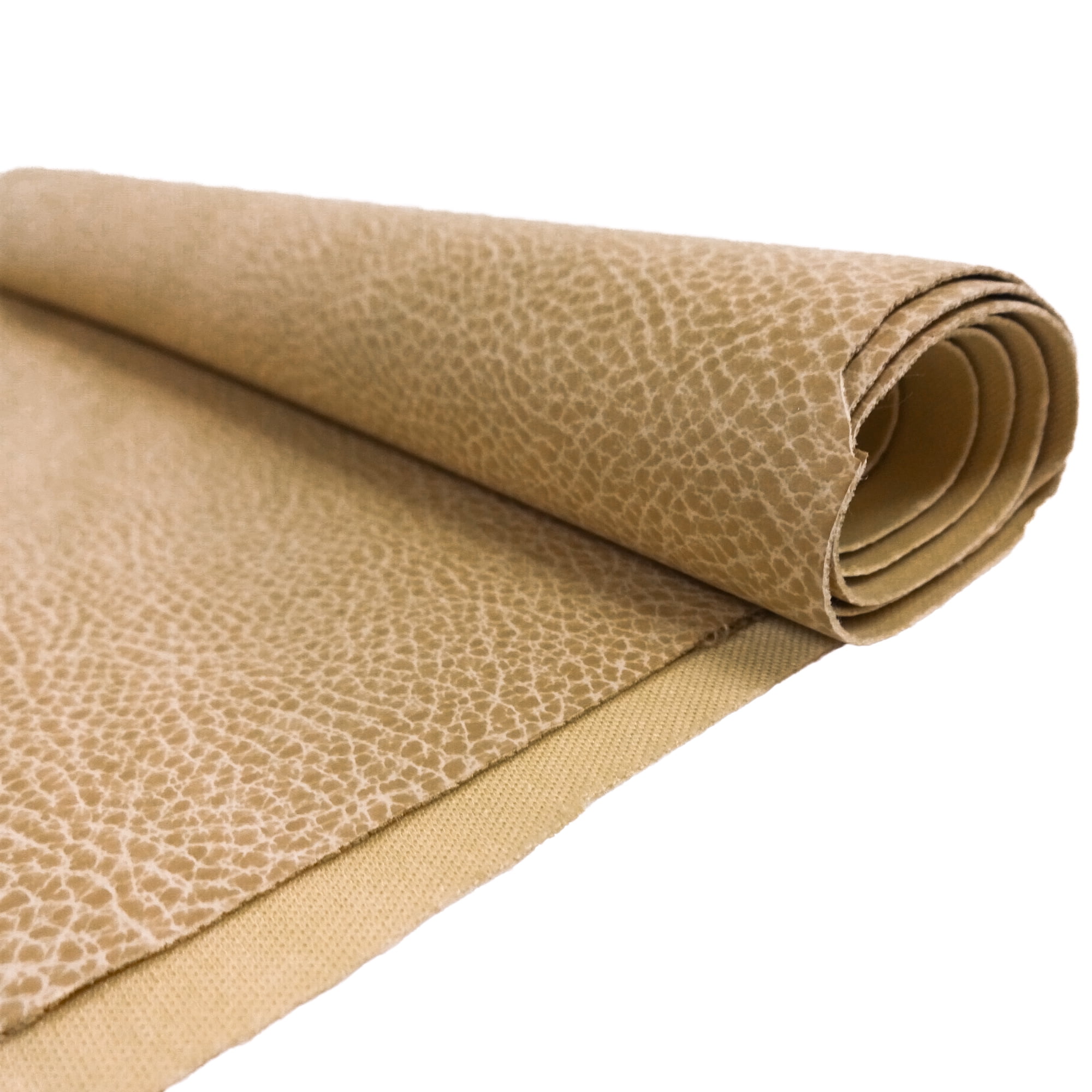 Shason Textile 54" 100% Polyester Faux Leather Vinyl Craft Fabric By the Yard, Taupe