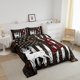thumbnail image 2 of Juego de Cama Queen Size, Juego de Cama 3pcs con Tema de Caza de Alces Salvajes para Niños, 2 of 6