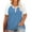 Light Blue, variant on Vergoodr Women's Plus Size Tops Raglan Henley Shirts Buttons Up Tunics Color Block Tee