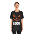 thumbnail image 3 of Bella Canvas 3001 BOO Pumpkin Halloween T-Shirt, Halloween Costume Shirt, 3 of 10