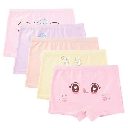 

Girls Cartoon Cotton Boxer Briefs 5pcs Girls Panties Children Underwear