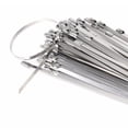 thumbnail image 2 of Coofit 100PCS Stainless Steel Cable Tie Self-Lock Multi-use Exhaust Wrap Cable Zip Tie, 2 of 8
