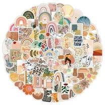 200pcs Boho Stickers for Water Bottles, Aesthetic Stickers for Laptop women Girl, Vinyl Vintage Stickers for Phone Journal Scrapbook, Art Stickers Pack