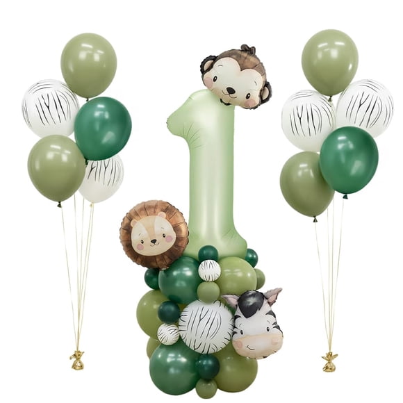 Set de globos con forma de animal Wuokkig Jungle Safari para decoración de fiesta
