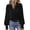 Black, variant on cfhntfmh Dressy Casual Shirts for Women Chiffon Trendy Cross V Neck Tunic Blouses Elegant Lantern Long Sleeve Going out Tops