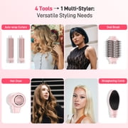 RACCOMB Dual Voltage Hair Styler 5-in-1 High-Speed Dryer Brush with Negative Ion Technology, Pink