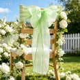 thumbnail image 5 of Chair Sashes Tulle Bow Ribbon, Satin Fabric Tie for Wedding Party Banquet Chair Back, Soft Reusable Polyester Wrinkle-Resistant, Versatile Event Decor for Birthday Shower Hotel, 5 of 6