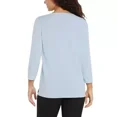 thumbnail image 2 of Banana Republic Ladies'  V-Neck 3/4 Sleeve Top Blouse, Blue Medium, 2 of 4