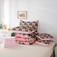 thumbnail image 6 of Manfei Vintage Santa Claus 7 Pieces Full Size Bedding Sets,Merry Christmas Full Size Bed in a Bag,Pink Reversible, 6 of 7