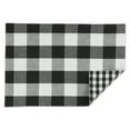 thumbnail image 2 of Black/White Reversible Gingham/Buffalo Check Placemat Set, 2 of 10