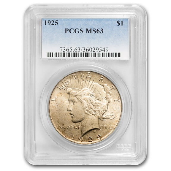 1925 Peace Dollar MS-63 PCGS