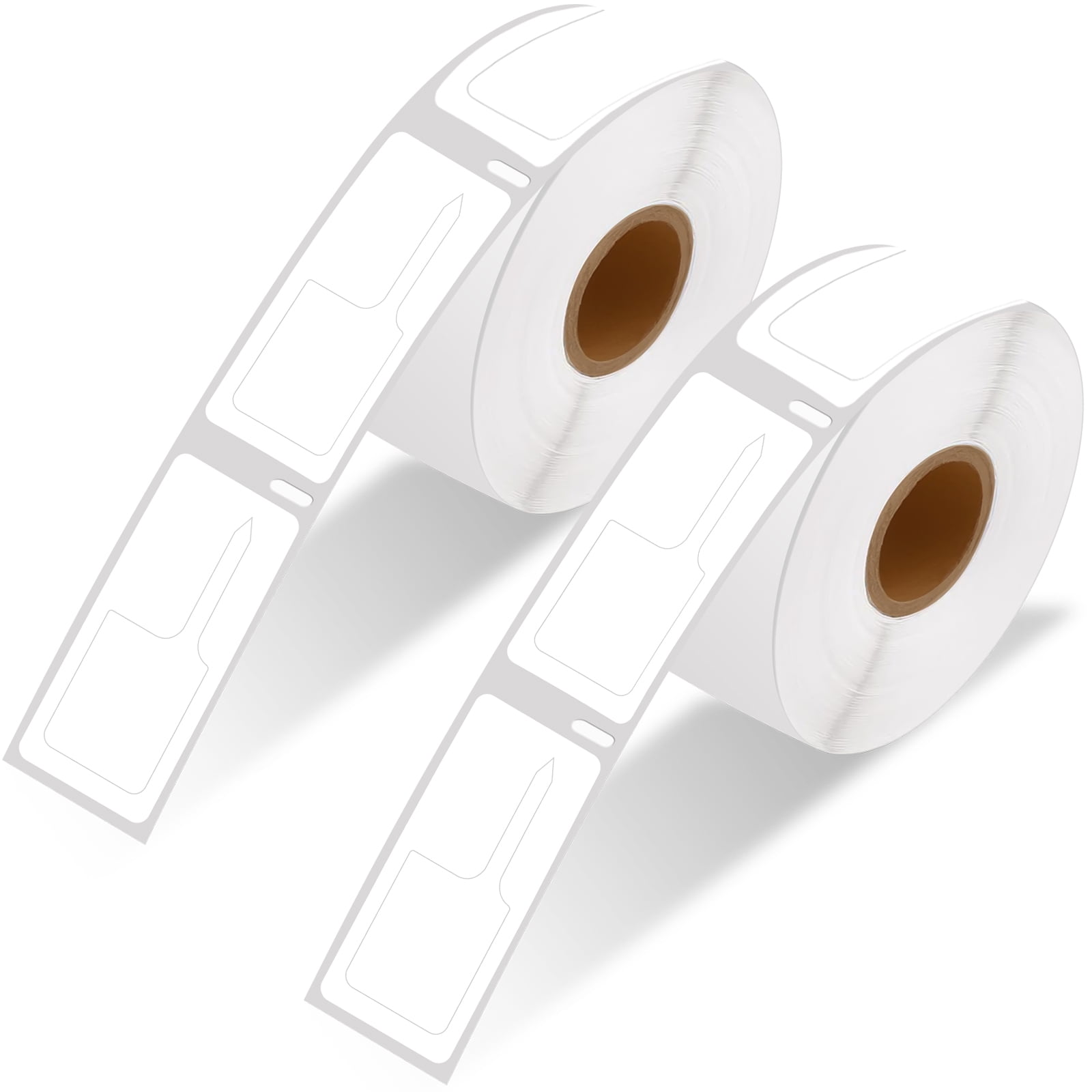 GREENCYCLE 2 Roll (400 Labels/Roll) Price Tag Rat Tail Style Multipurpose Labels Compatible for ...