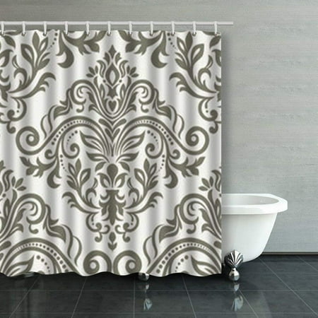 BSDHOME Damask Seamless Pattern Illustration European Shower Curtains ...