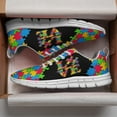 thumbnail image 3 of Autism Shoes Women Men Running Sneakers Autism Awareness Puzzle Print Tennis Walking Shoes White Size 13, 3 of 5
