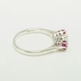 thumbnail image 3 of LBG 10k White Gold Natural Opal & Ruby Womens Engagement Ring - Size 4.5, 3 of 6