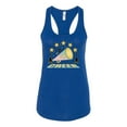 thumbnail image 2 of Wild Bobby All Star Cheerleading Megaphone Girl Sports Women Racerback Tank Top, Royal, Small, 2 of 5