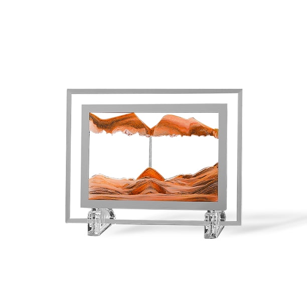 Mover la mesa de arena Mesa de imagen Rotación de arena de arena Arte 3D Pintura Decoración Sala de estar Oficina Oficina Oficina Ornamento Fiesta Presenta Amarillo de 5 pulgadas Inevent HA027437-02B