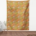 thumbnail image 3 of Animals Fabric by the Yard Upholstery, Autumn Season Concept with Cartoon Forest Creatures Trees and Fallen Leaves Print, Decorative Fabric for DIY and Home Accents, 3 Yards, Multicolor by Ambesonne, 3 of 4