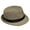 11#Khaki, variant on Straw Trilby Fedora Hat for Men-1920s Felt Panama Hat Short Brim Summer Cap with Ribbon