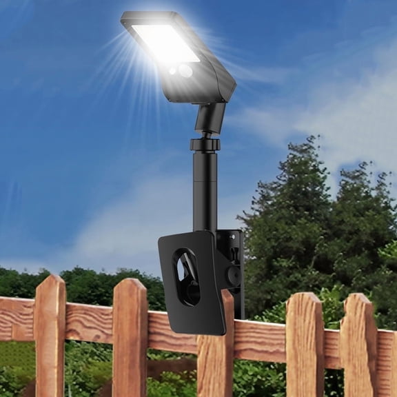 OTDECOR-Clip On Solar Lights Outdoor , 360°Rotatable & Vertically Adjustable Solar Fence Lights with 60 LEDs,IP44 waterproof Security light for deck, Gutter, Camping(1 Pack)