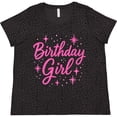 thumbnail image 3 of Inktastic Neon Pink Birthday Girl Party Shirt Women's Plus Size T-Shirt, 3 of 5