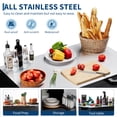 thumbnail image 4 of Grill Table, Outdoor Grill Cart with Storage Cabinet, Movable Outdoor BBQ Grilling Table, Made Entirely of Stainless Steel, Outdoor Grilling Station for Kitchen Prep, Lawn & Garden, 4 of 7