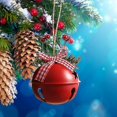 thumbnail image 3 of Campana navideña, paquete de 6 adornos de metal para árboles de Navidad, campana de metal para colgar, 3 of 5