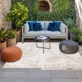 thumbnail image 2 of Beige Crane Silhouette Outdoor Rug for Patio/Deck/Porch, Non-Slip Large Area Rug 3 x 5 Ft, Modern Abstract Flowers Botanical Indoor Outdoor Rugs Washable Area Rugs, Camping Rug Carpet Runner, 2 of 8