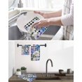 thumbnail image 5 of Spring Flowers Kitchen Dish Towels for Drying Dishes Set of 3, Watercolor Blossom Floral Black Plaid Waffle Weave Microfiber Hand Tea Bathroom Towels Quick Dry & Absorbent Towel 12x12, 5 of 7