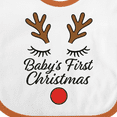 thumbnail image 4 of Inktastic My First Christmas Reindeer Boys or Girls Baby Bib, 4 of 4