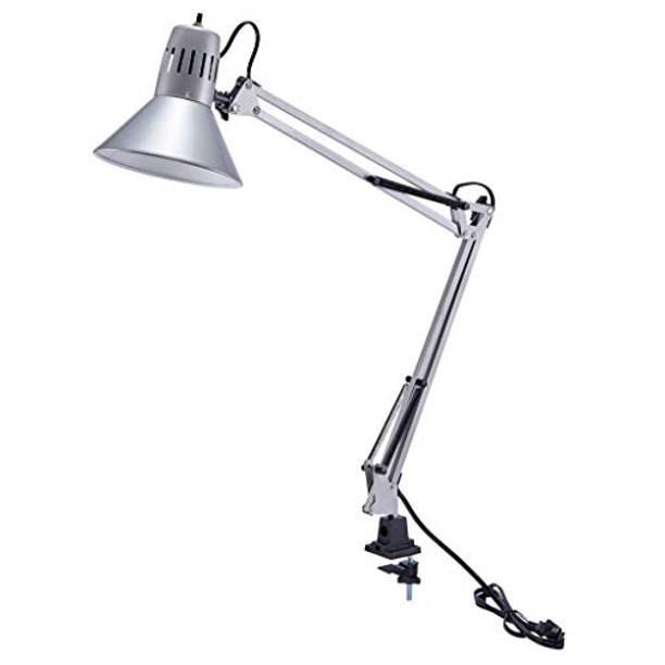 Bostitch Office VLF100SLV Swing Arm Desk Lamp with Clamp Mount, 36