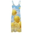thumbnail image 5 of Yellow Lemon Sleeveless Dress for Women Clothing Female Women's Summer Skirt, 5 of 7