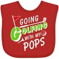 thumbnail image 3 of Inktastic Going Golfing with My Pops Kids Golf Boys or Girls Baby Bib, 3 of 4