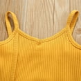 thumbnail image 4 of Fesfesfes Toddler Kids Baby Girls Solid Ribbed Suspender Vest Flared Pants Outfits Set, 4 of 8