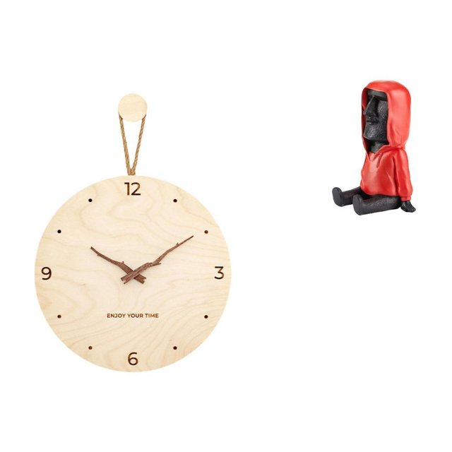 Reloj de pared,Reloj de pared decorativo para sala de estar,silencioso,Reloj de pared de madera con decoración moderna,Estatua de la Isla de Pascua,Estatua de la Isla de Pascua,cabeza de