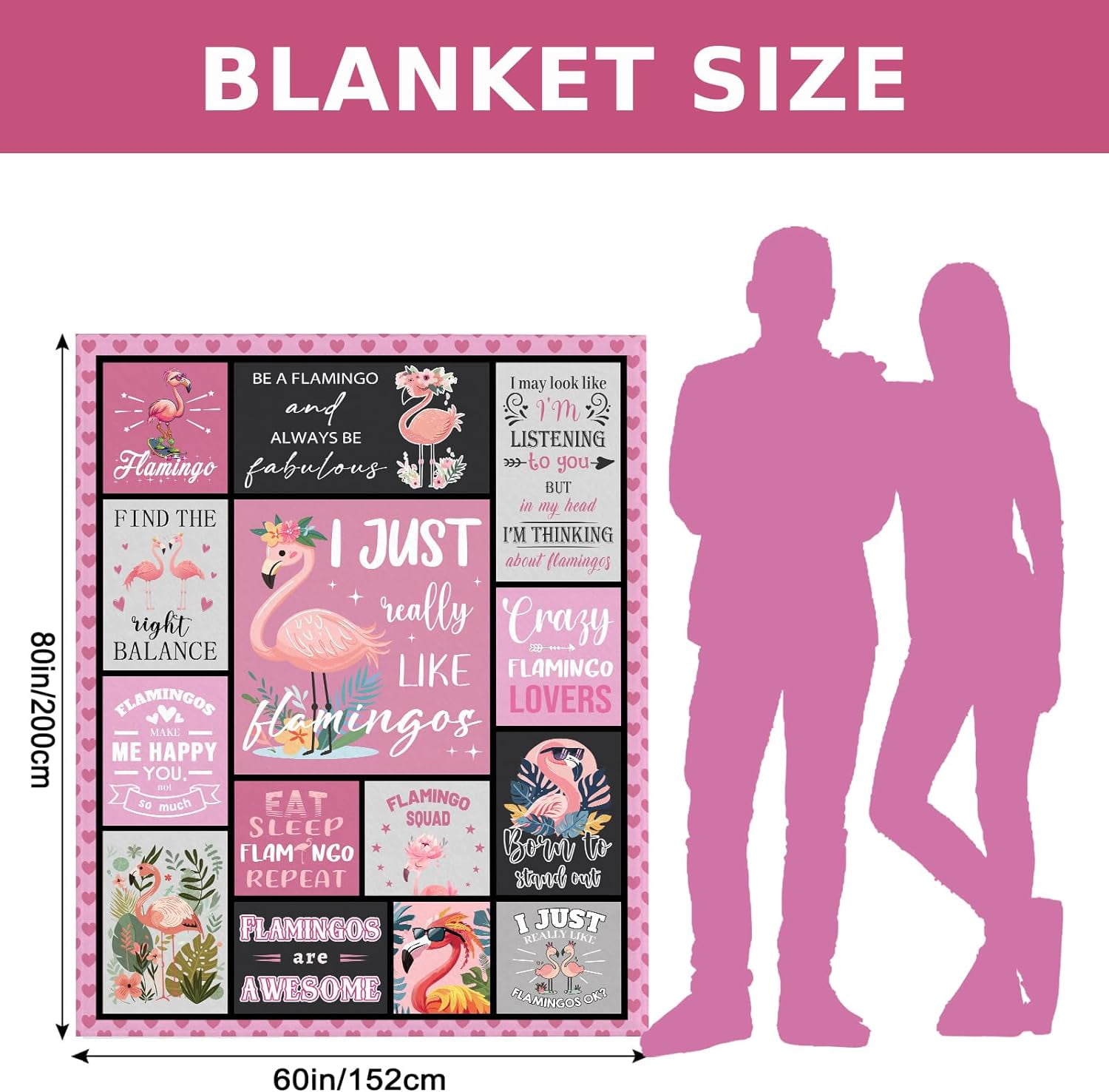 Flamingo Gifts Flamingo Blanket for Women,60x80 Inch Pink Flamingo Blanket for Girls, Flamingo Plush Blanket Flamingo Throw, Flamingo Decor, Flamingo Stuff,Christmas Birthday Gifts for Flamingo Lovers