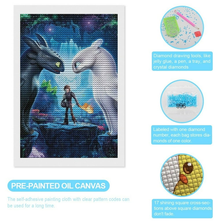Sparkly Selections Dragon Glow in the Dark Diamond Art Kit