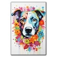 thumbnail image 3 of Thuan Bohemian Dog Flower Art Print Canvas, Wall art Painting Decor, Puppy Pop Art Home Decor Artwork For Bedroom Living Room Bathroom Decor, Puppies Colorful Photo, 3 of 6