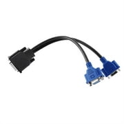 Ashata DMS-59 Pin Male to 2 VGA 15 Pin Female Splitter Adapter Cable  Wire for HP Dell Monitor,VGA,VGA Cable