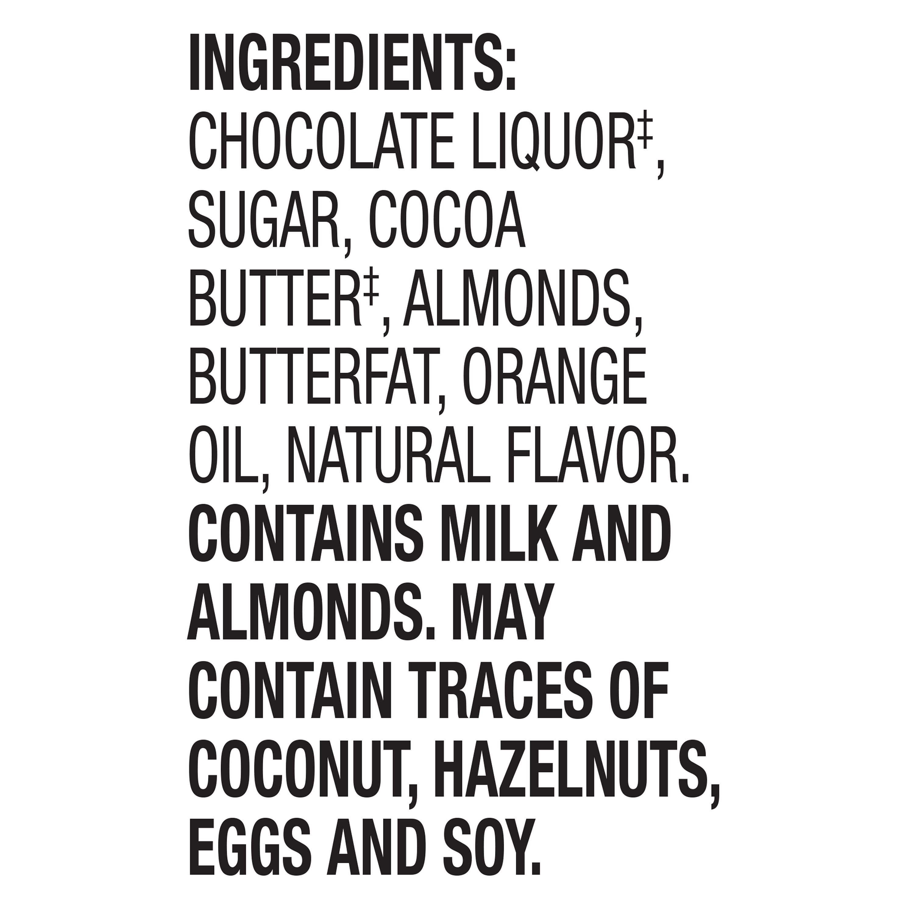 bettergoods Premium Swiss 60% Dark Chocolate Bar with Almonds & Orange, 3.5 oz