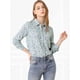 thumbnail image 3 of Camisa Floral con Botones Allegra K Azul M, 3 of 6