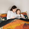 thumbnail image 5 of Manfei Boys Girls Safari Black Bear 3 Pieces Queen Comforter Set,Jungle Woodland Animal Ultra Soft Bedding Sets,Vintage Aesthetics Bedding Comforter Set Breathable,Breathable Home Decor,Reversible, 5 of 8