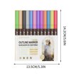 thumbnail image 4 of ViHome Summer Clearance!Double Line Outline Markers Marker Pens For Highlighting Pens Painting Glitter Pens For Guest Books 12ml on Clearance!, 4 of 4