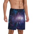 thumbnail image 2 of Sikiie Planets Stars And Galaxies1 Mens Pajama Shorts, Lightweight Lounge Pant with Pockets Soft Sleep Pj Shorts for Men4X-Large, 2 of 6